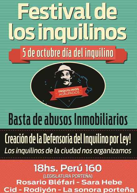 Buenos Aires, primer Festival de inquilinos