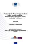 "Homelessness prevention in the context of evictions": full report - final version