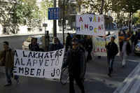 Hundreds demonstrated against the growing criminalization of homelessness in Budapest