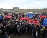 Protestation des habitants menacés d’expulsion dans la région de Sotchi (RU), RUSSIA, december 2009
